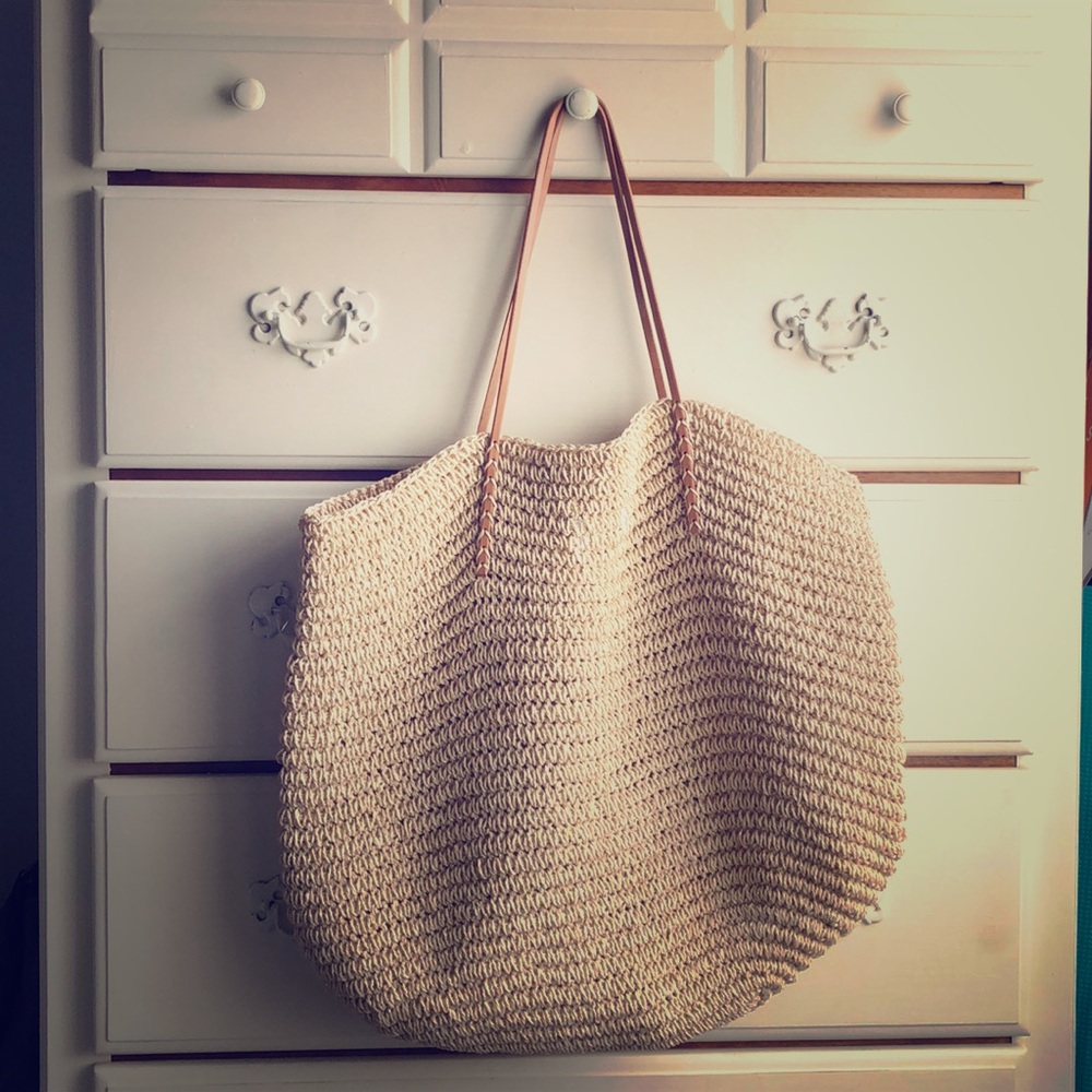 Tan beach bag from Target
